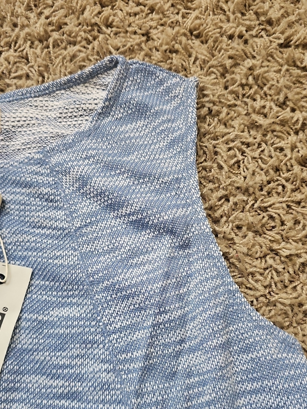 NWT Max Studio Weekend Dress Blue White Sleeveless Large Shift Pull On - Picture 4 of 6